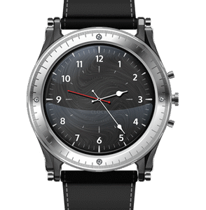 Silver Chronograph Sports Watch – Leather Strap